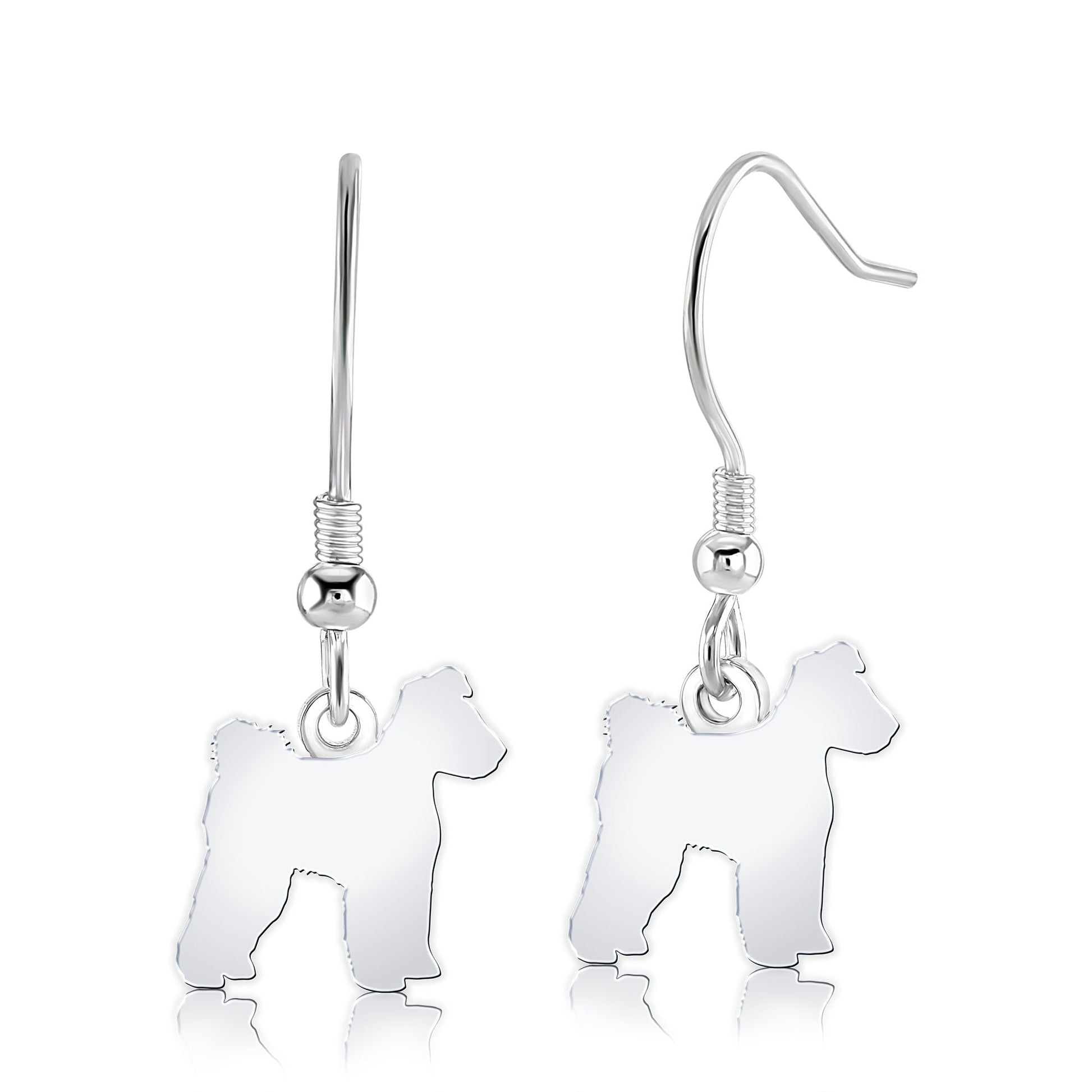Hungarian Pumi Silhouette Silver Earrings - MYLEE London