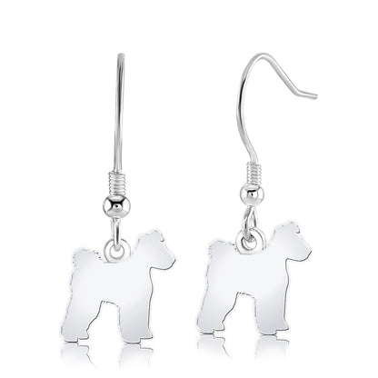 Hungarian Pumi Silhouette Silver Earrings - MYLEE London