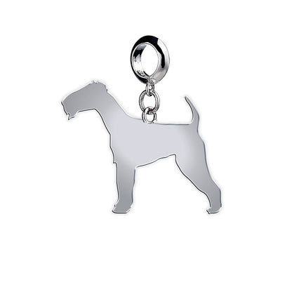 Irish Terrier Silhouette Silver Charm - MYLEE London