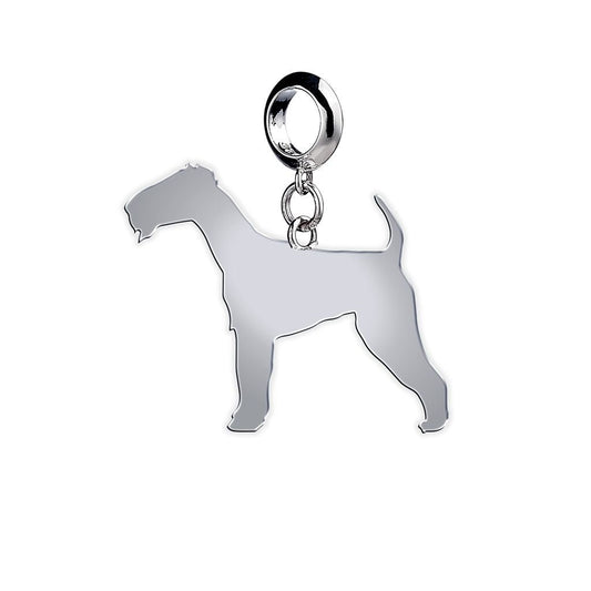 Irish Terrier Silhouette Silver Charm - MYLEE London