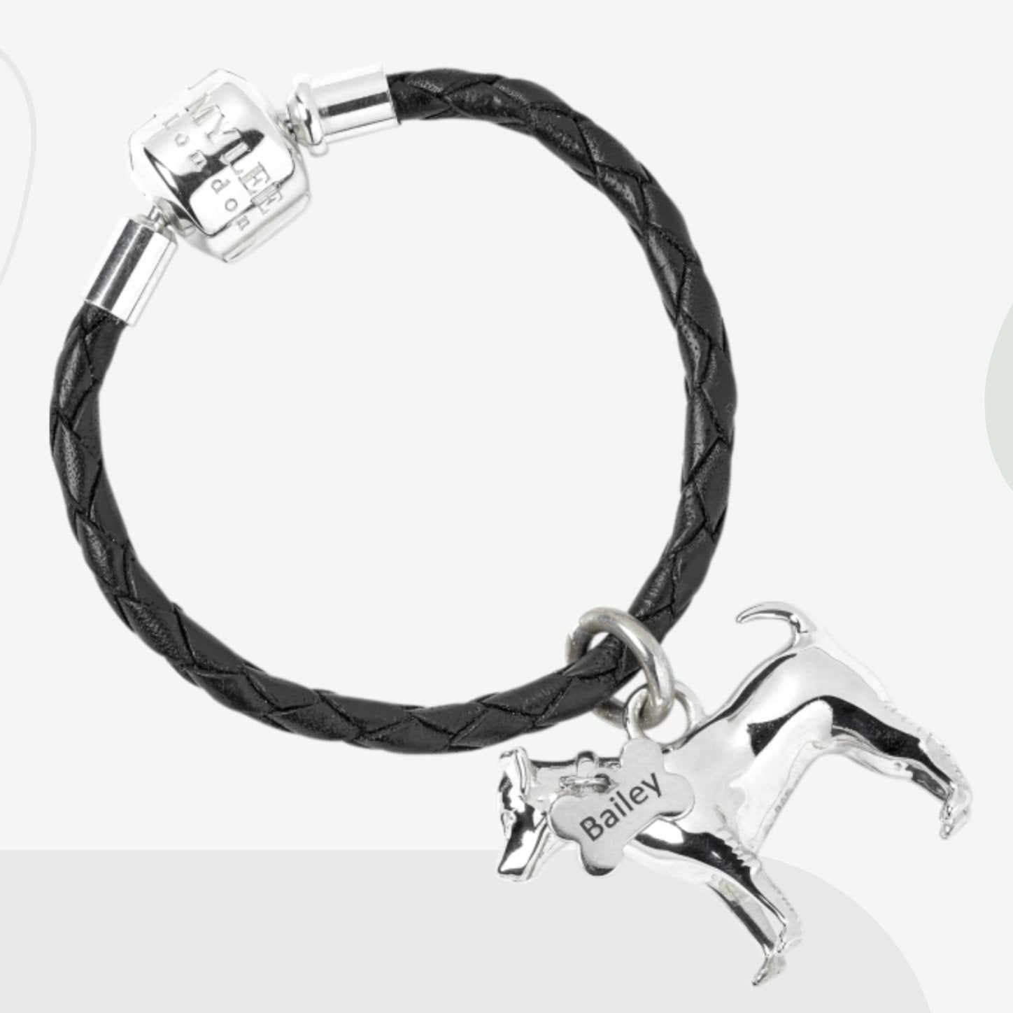 Jack Russell Silver Keyring - Personalised - MYLEE London