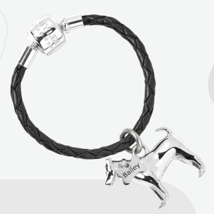 Jack Russell Silver Keyring - Personalised - MYLEE London
