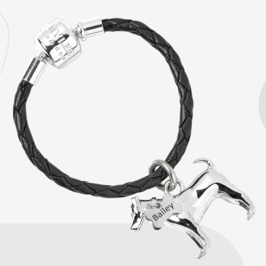 Jack Russell Silver Keyring - Personalised - MYLEE London