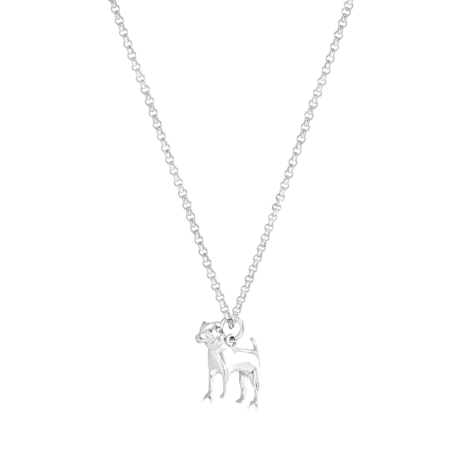 Jack Russell Silver Necklace - Personalised - MYLEE London