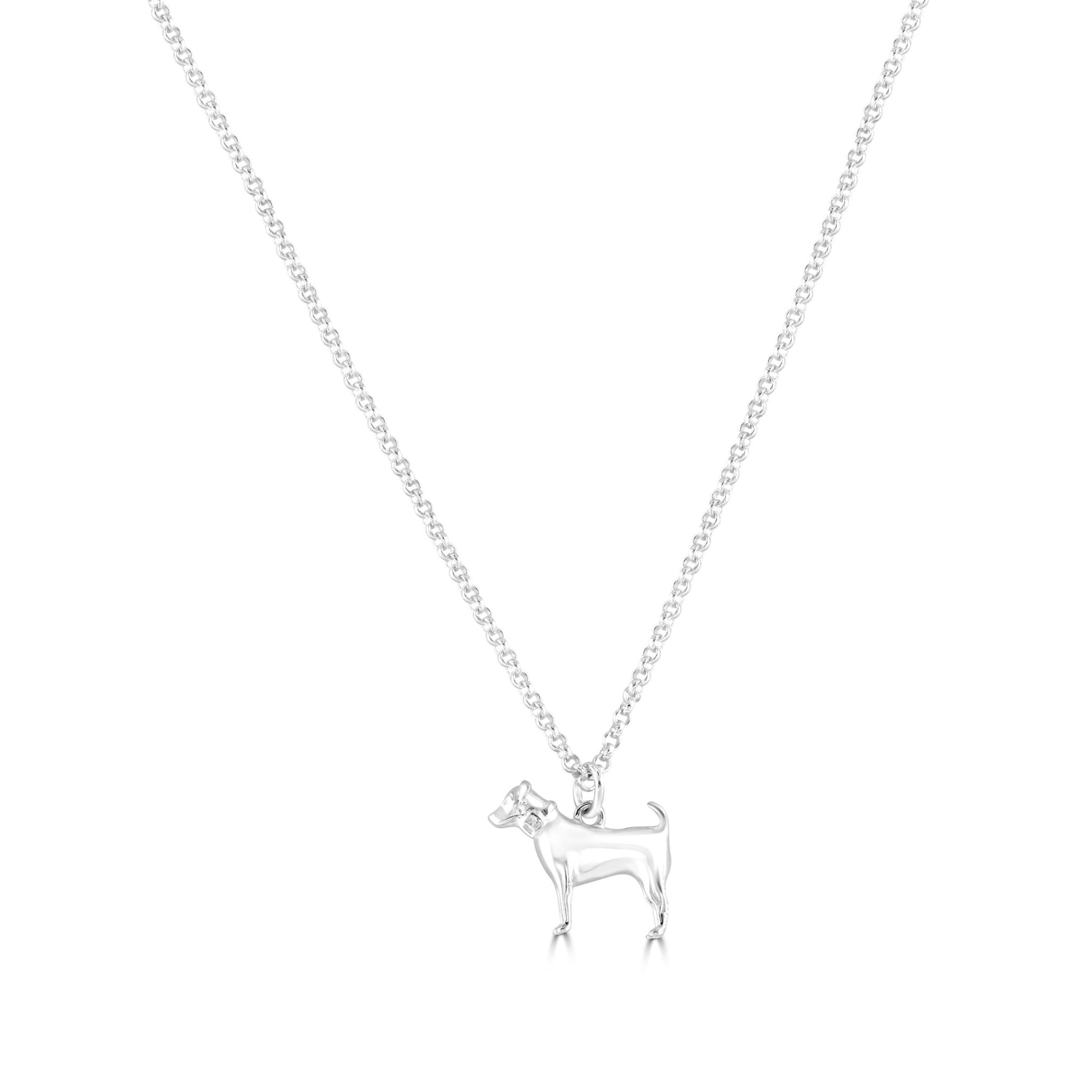 Jack Russell Silver Necklace - Personalised - MYLEE London