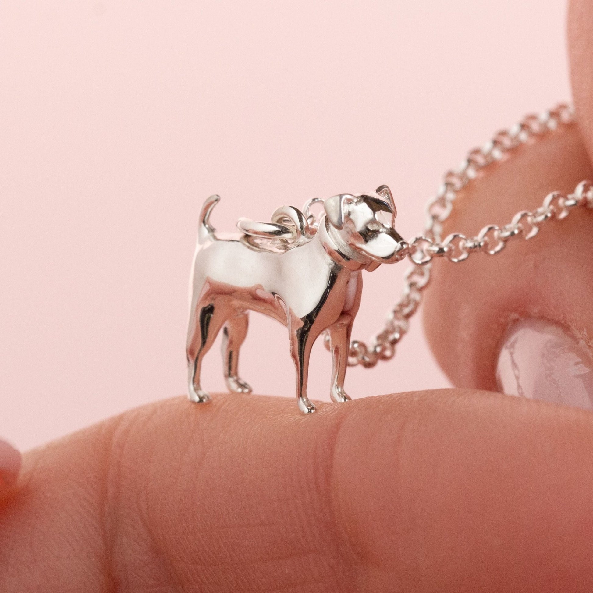 Jack Russell Silver Necklace - Personalised - MYLEE London