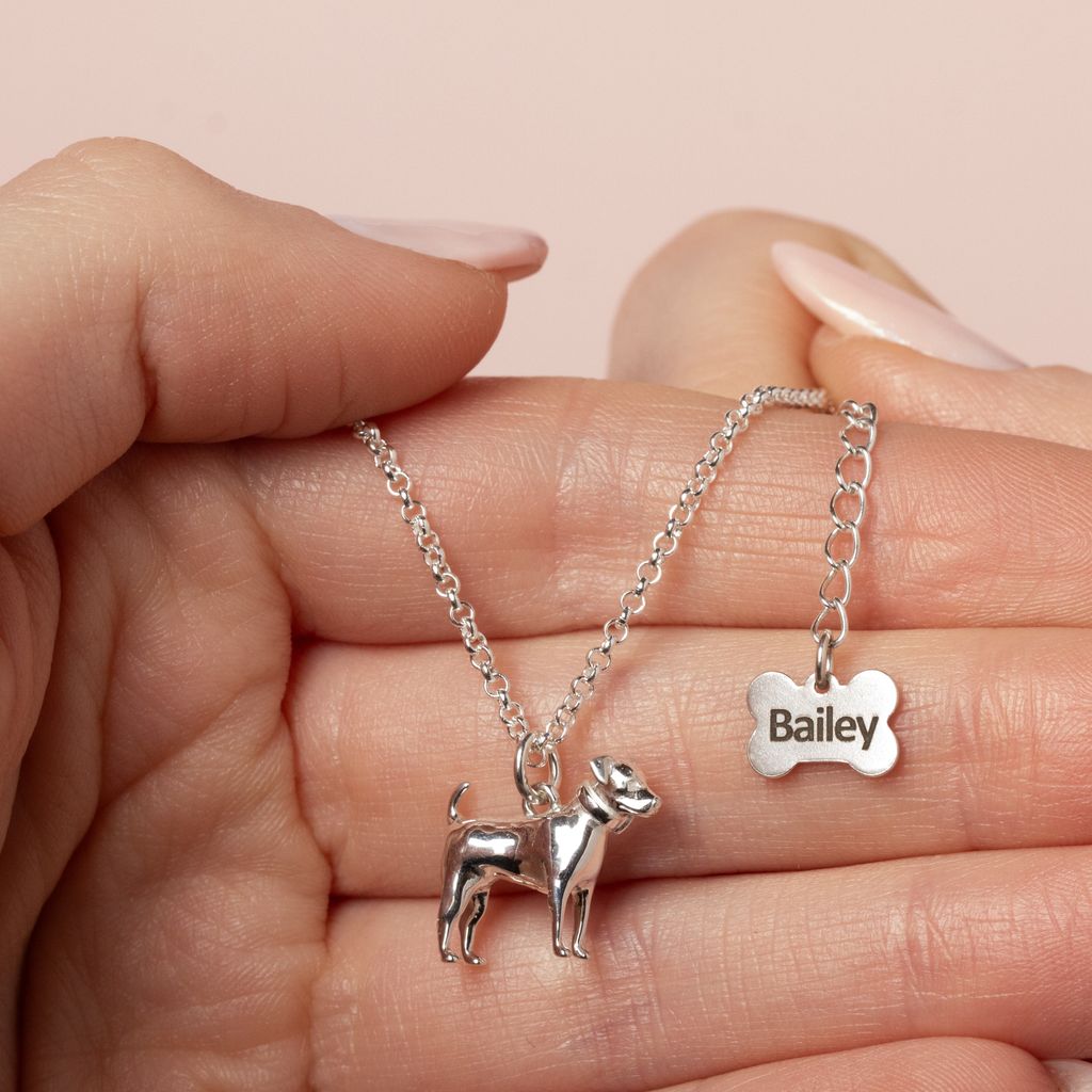Jack Russell Silver Necklace - Personalised - MYLEE London