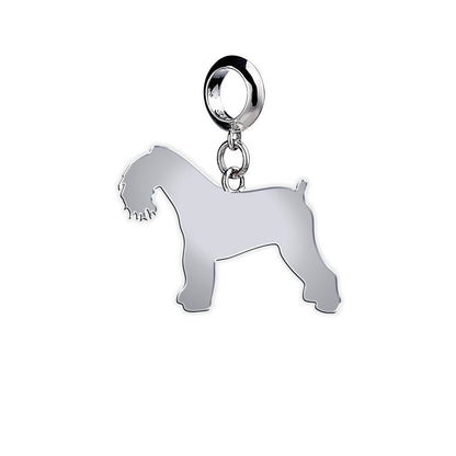 Kerry Blue Terrier Silhouette Silver Charm - MYLEE London