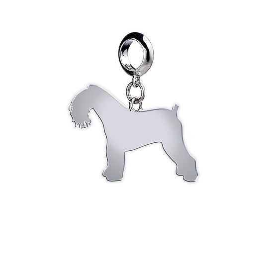 Kerry Blue Terrier Silhouette Silver Charm - MYLEE London