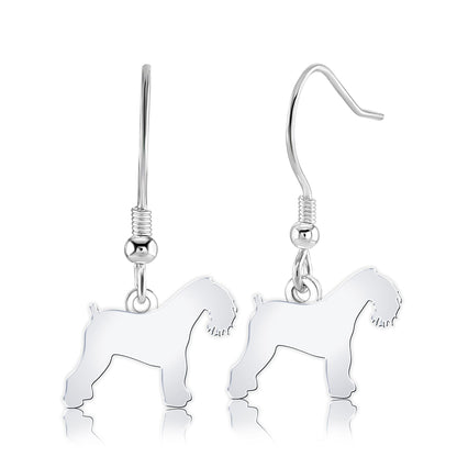 Kerry Blue Terrier Silhouette Silver Earrings - MYLEE London