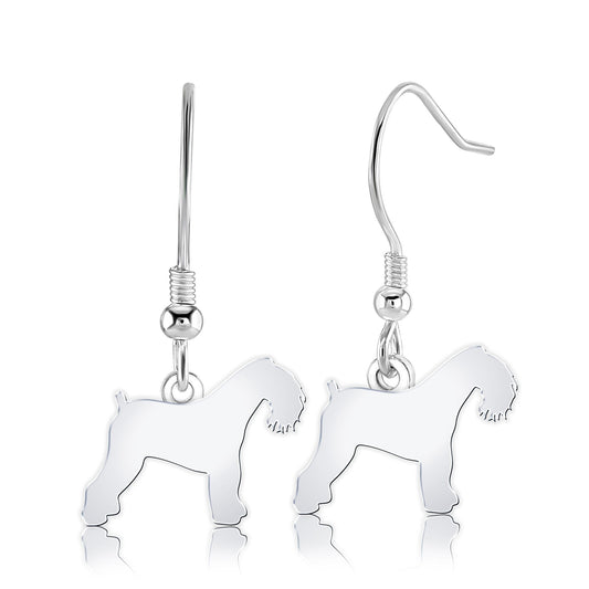 Kerry Blue Terrier Silhouette Silver Earrings - MYLEE London
