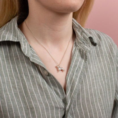 King Charles Spaniel Silver Necklace - Personalised - MYLEE London