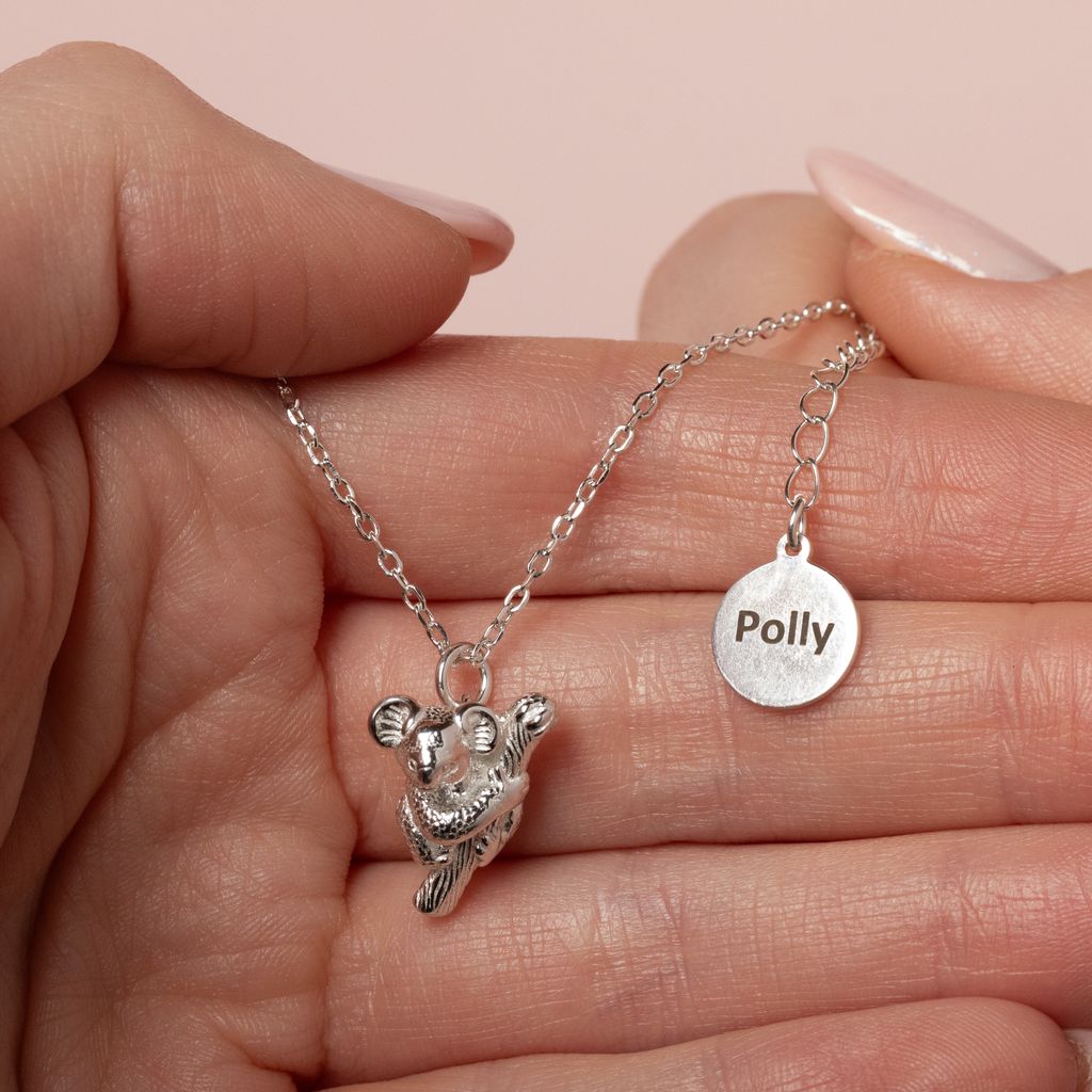 Koala Silver Necklace - Personalised - MYLEE London