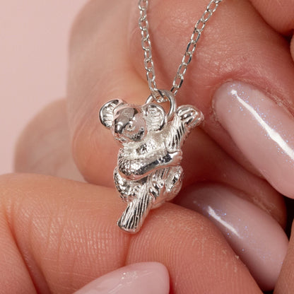 Koala Silver Necklace - Personalised - MYLEE London