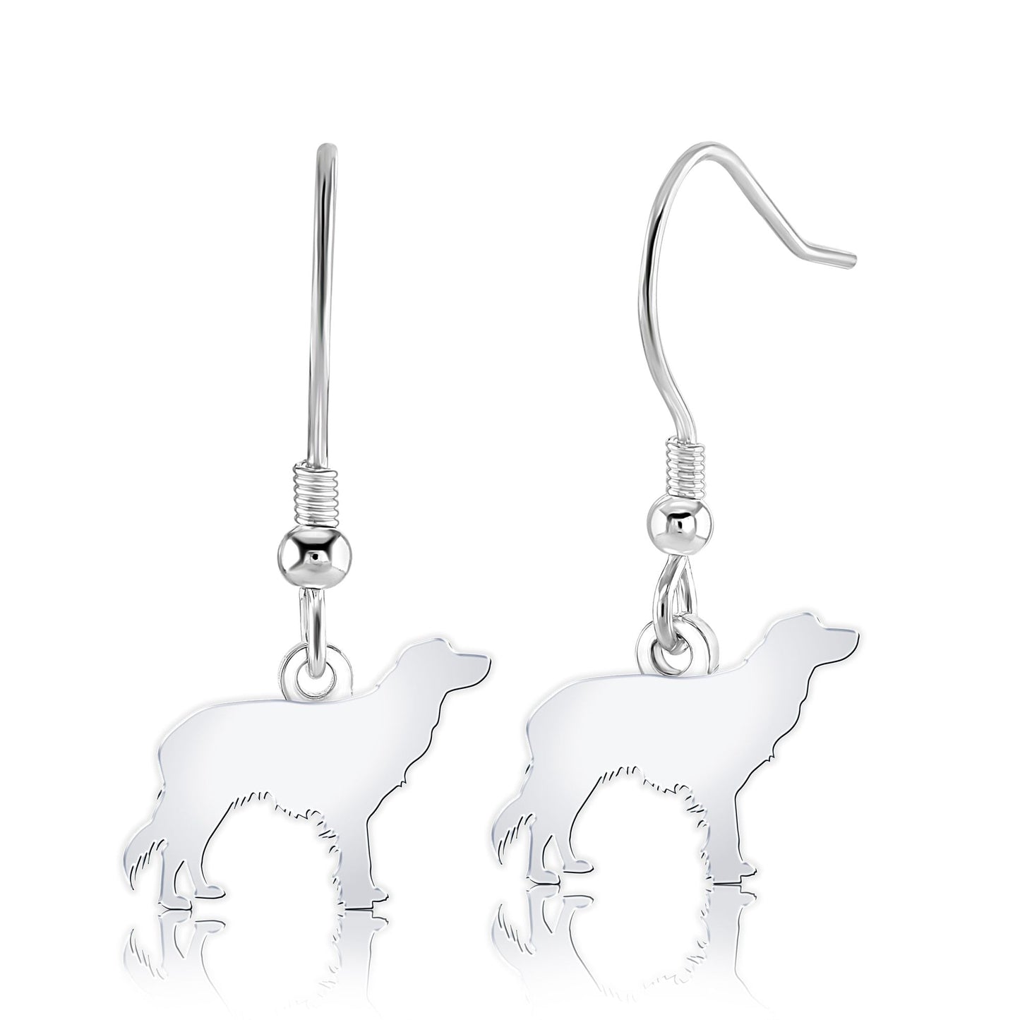 Kooikerhondje Silhouette Silver Earrings - MYLEE London