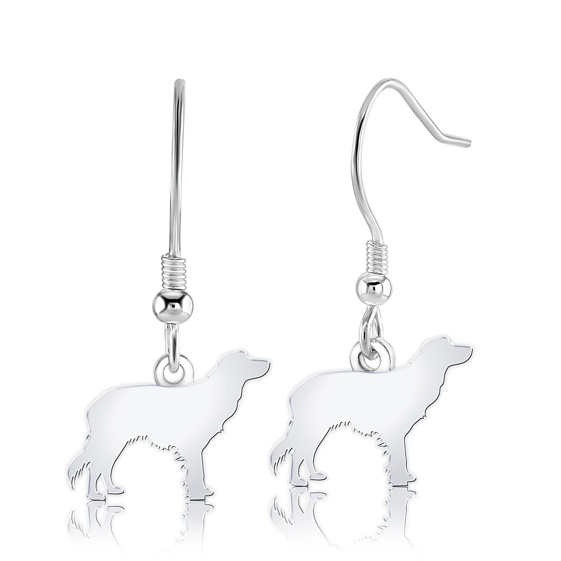 Kooikerhondje Silhouette Silver Earrings - MYLEE London