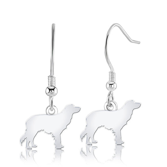 Kooikerhondje Silhouette Silver Earrings - MYLEE London