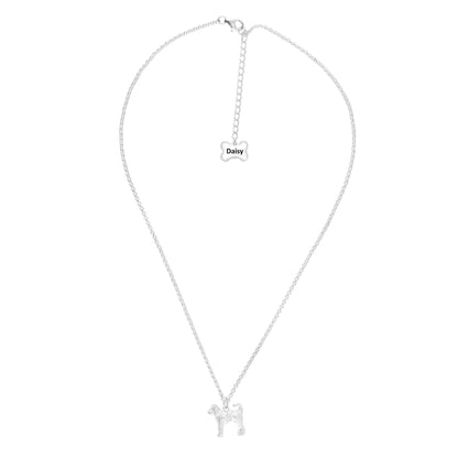 Labradoodle Silver Necklace - Personalised - MYLEE London