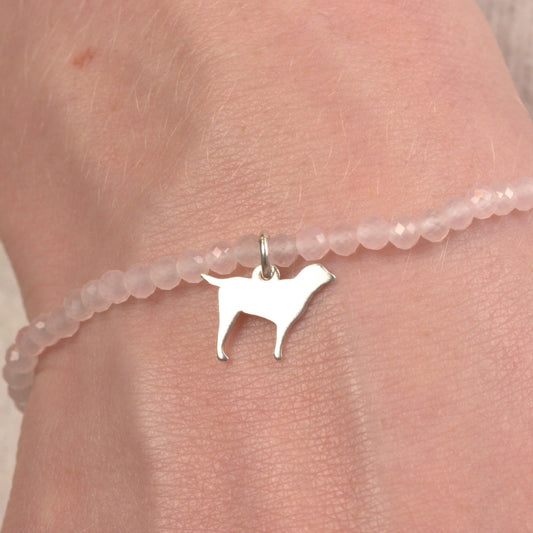 Labrador Silhouette Crystal Bracelet - Personalised - MYLEE London