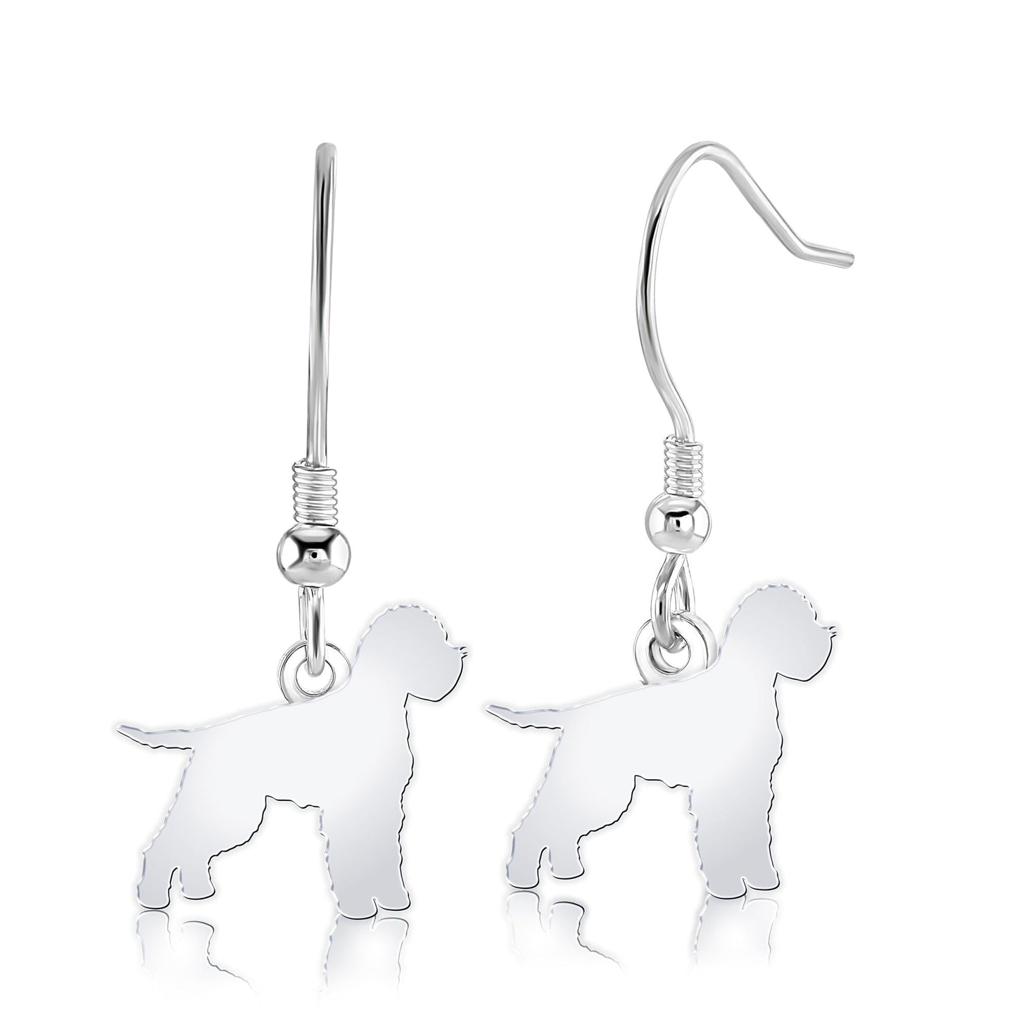 Lagotto Romagnolo Silhouette Silver Earrings - MYLEE London
