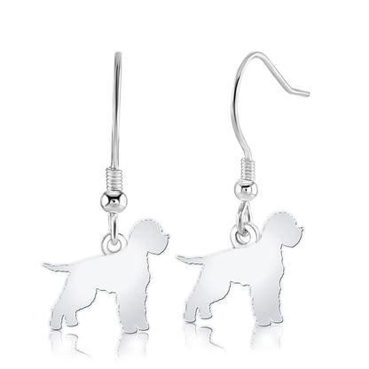 Lagotto Romagnolo Silhouette Silver Earrings - MYLEE London
