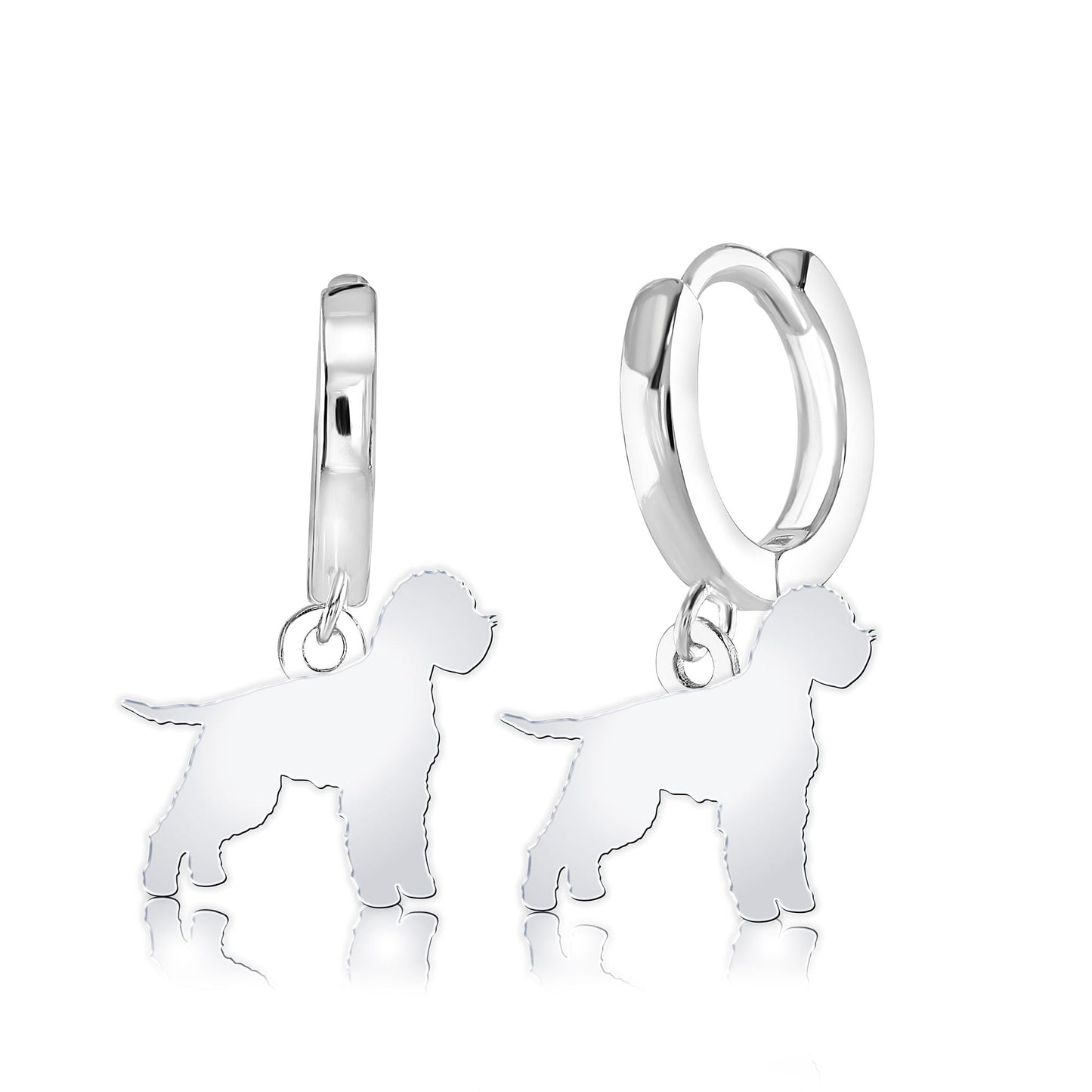 Lagotto Romagnolo Silhouette Silver Earrings - MYLEE London