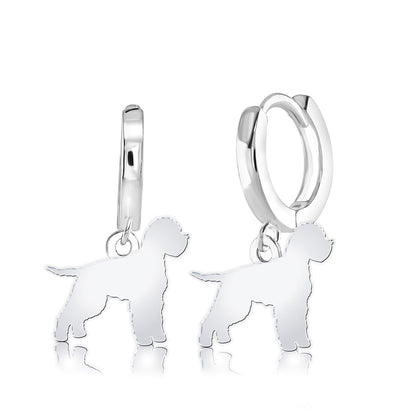 Lagotto Romagnolo Silhouette Silver Earrings - MYLEE London