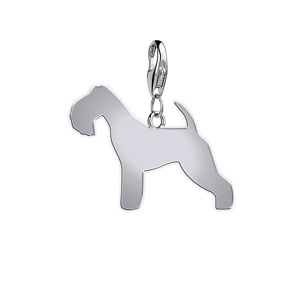 Lakeland Terrier Silhouette Silver Charm - MYLEE London