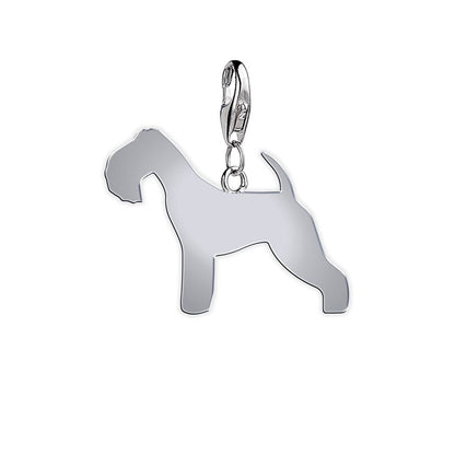 Lakeland Terrier Silhouette Silver Charm - MYLEE London
