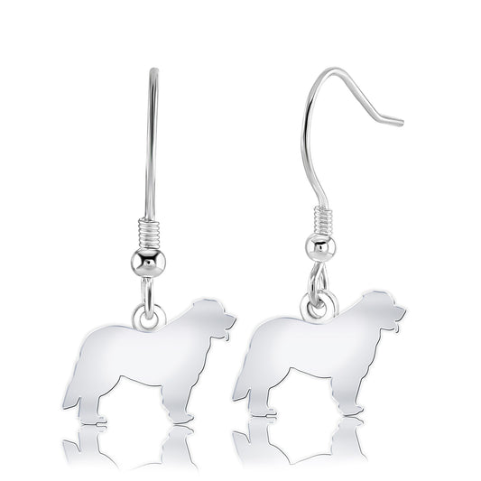 Leonberger Silhouette Silver Earrings - MYLEE London