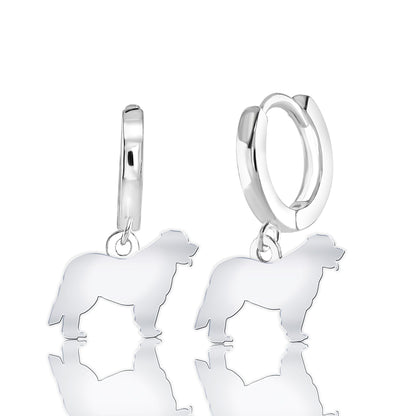 Leonberger Silhouette Silver Earrings - MYLEE London