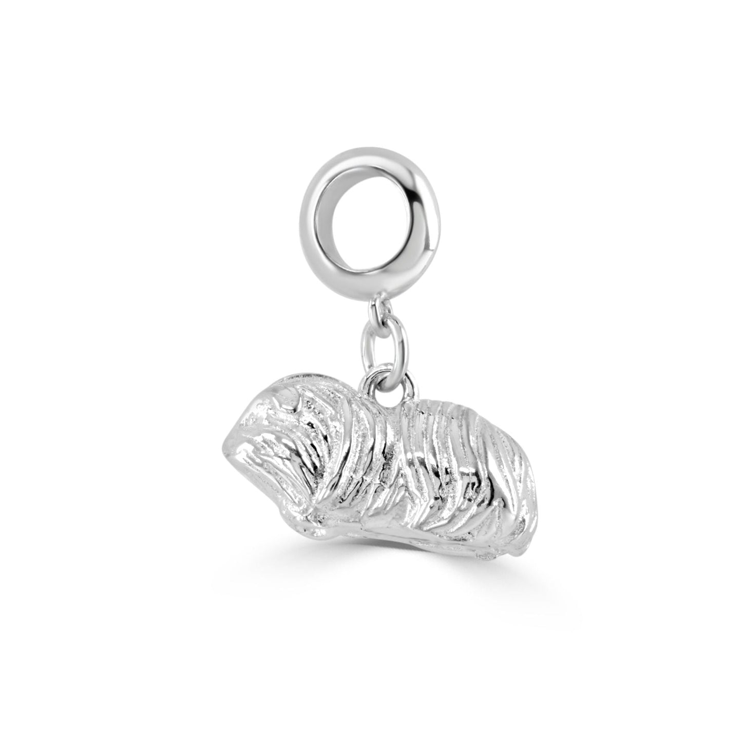 Long Haired Guinea Pig Silver Charm - MYLEE London