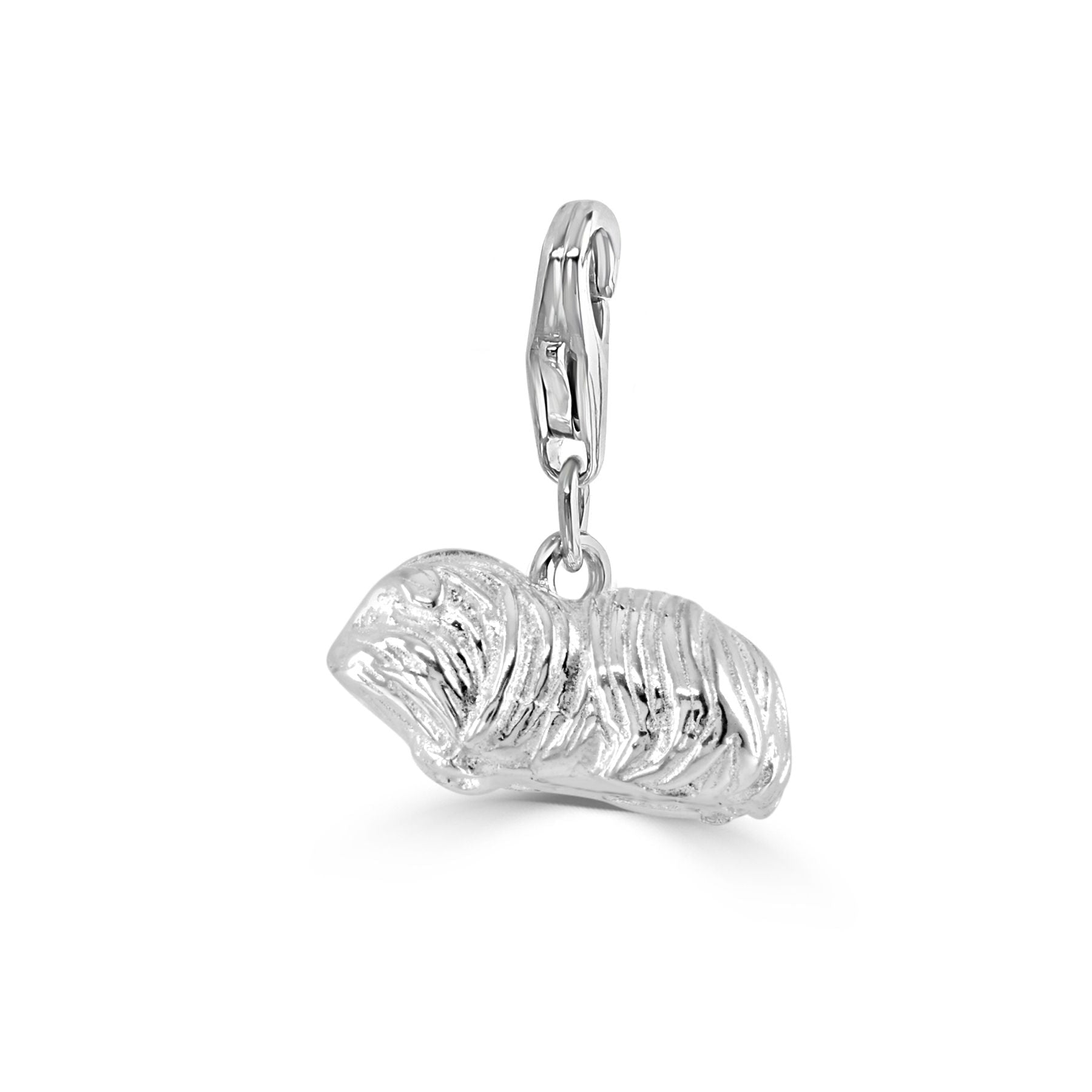 Long Haired Guinea Pig Silver Charm - MYLEE London
