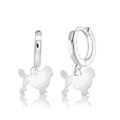 Lowchen Silhouette Silver Earrings - MYLEE London