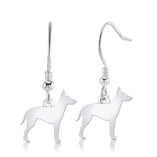 Manchester Terrier Silhouette Silver Earrings - MYLEE London