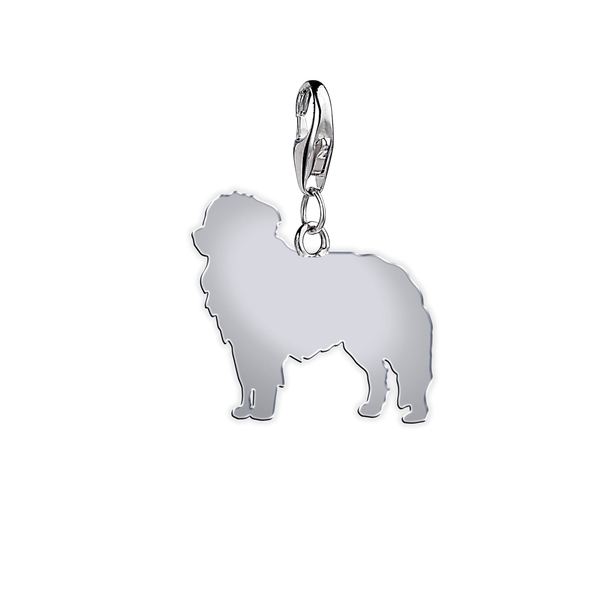Maremma Sheepdog Silhouette Silver Charm - MYLEE London