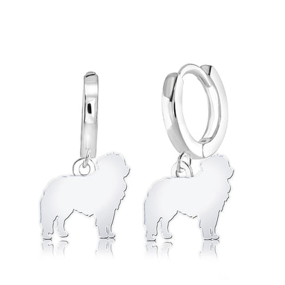 Maremma Sheepdog Silhouette Silver Earrings - MYLEE London