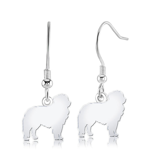 Maremma Sheepdog Silhouette Silver Earrings - MYLEE London