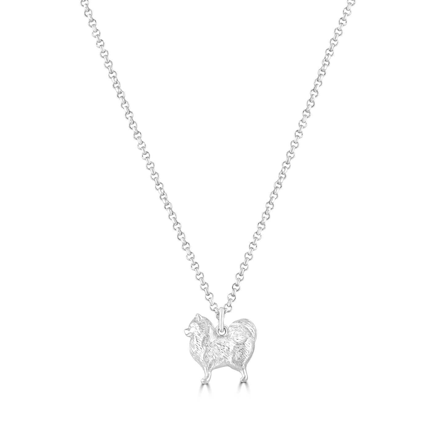 Pomeranian Silver Necklace - Personalised