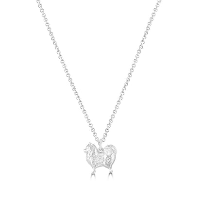 Pomeranian Silver Necklace - Personalised