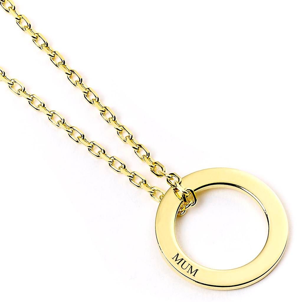 Sterling Silver Personalised Ring Necklace - MYLEE London - 1 Ring Gold