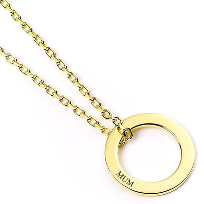 Sterling Silver Personalised Ring Necklace - MYLEE London - 1 Ring Gold