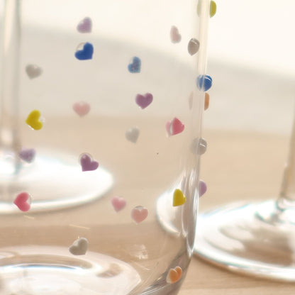 Multicoloured Love Heart Glasses - MYLEE London