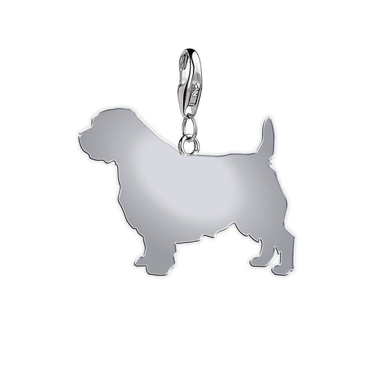 Norfolk Terrier Silhouette Silver Charm - MYLEE London