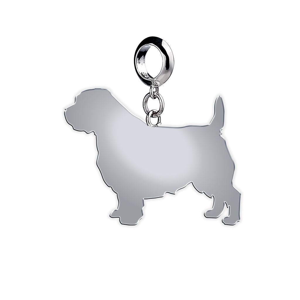 Norfolk Terrier Silhouette Silver Charm - MYLEE London