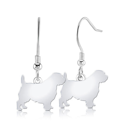 Norfolk Terrier Silhouette Silver Earrings - MYLEE London