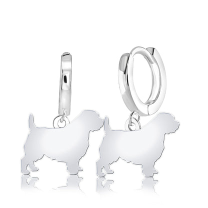 Norfolk Terrier Silhouette Silver Earrings - MYLEE London