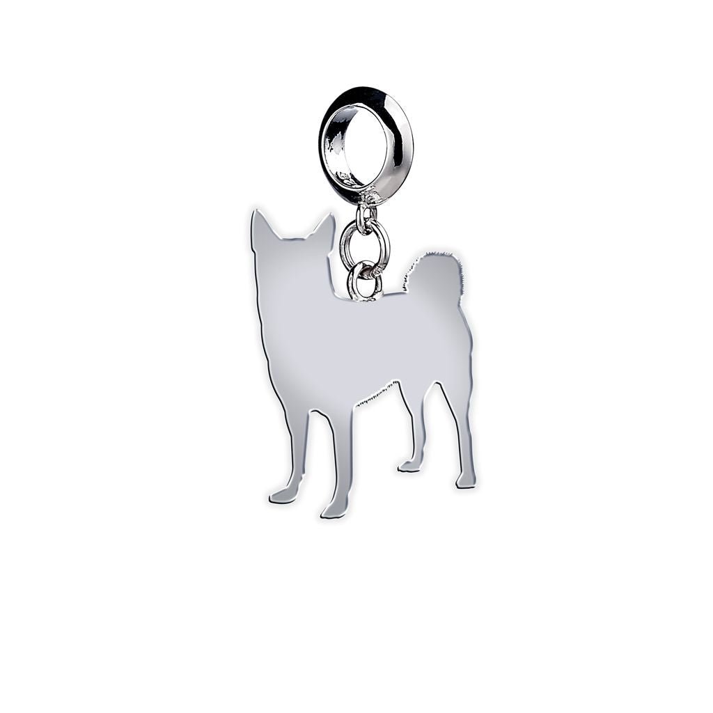 Norwegian Buhunds Silhouette Silver Charm - MYLEE London