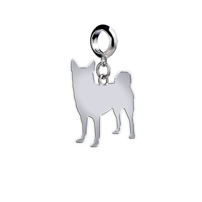 Norwegian Buhunds Silhouette Silver Charm - MYLEE London