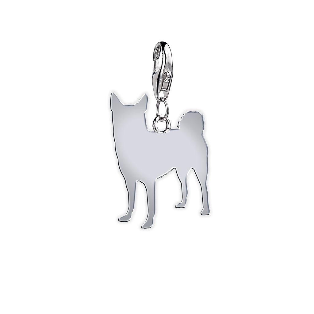 Norwegian Buhunds Silhouette Silver Charm - MYLEE London
